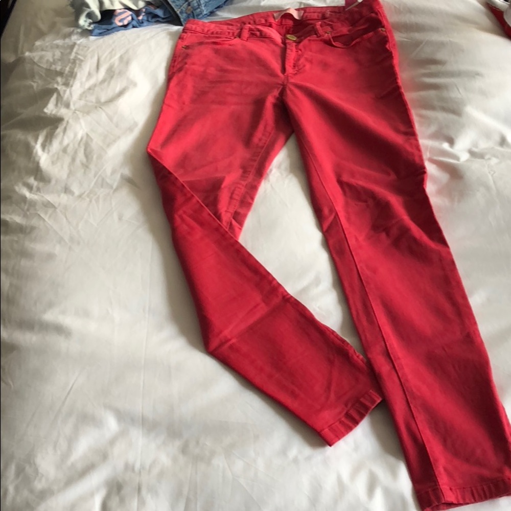 Red jeans